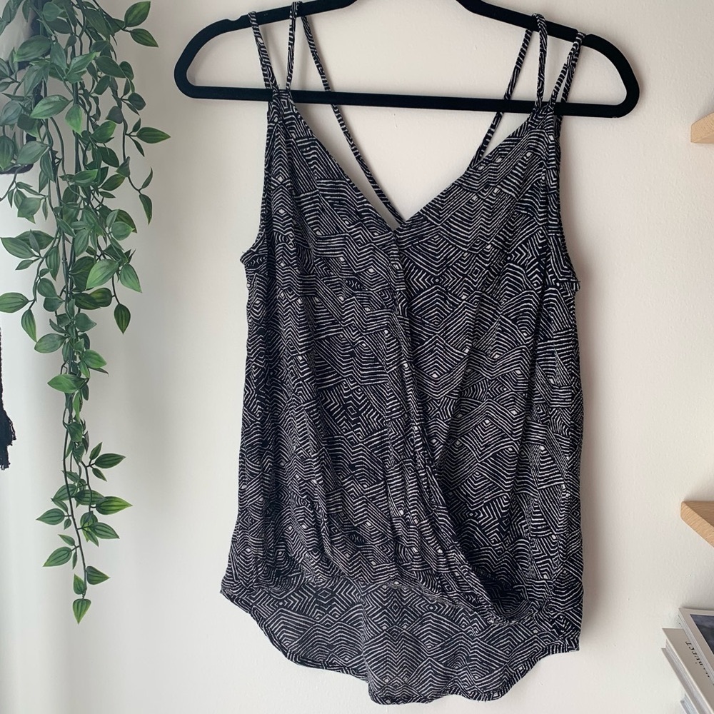 Mossimo Tank Blouse - Small - Flowy draped front rounded back